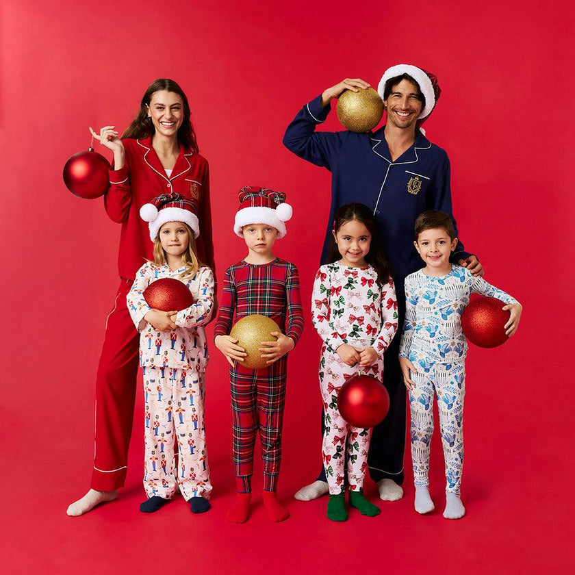 Red Tartan Plaid Classic Pajama Set