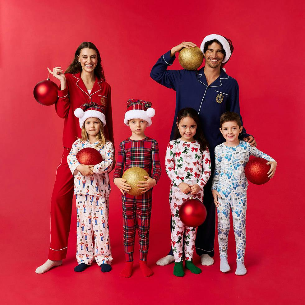 Red Tartan Plaid Classic Pajama Set