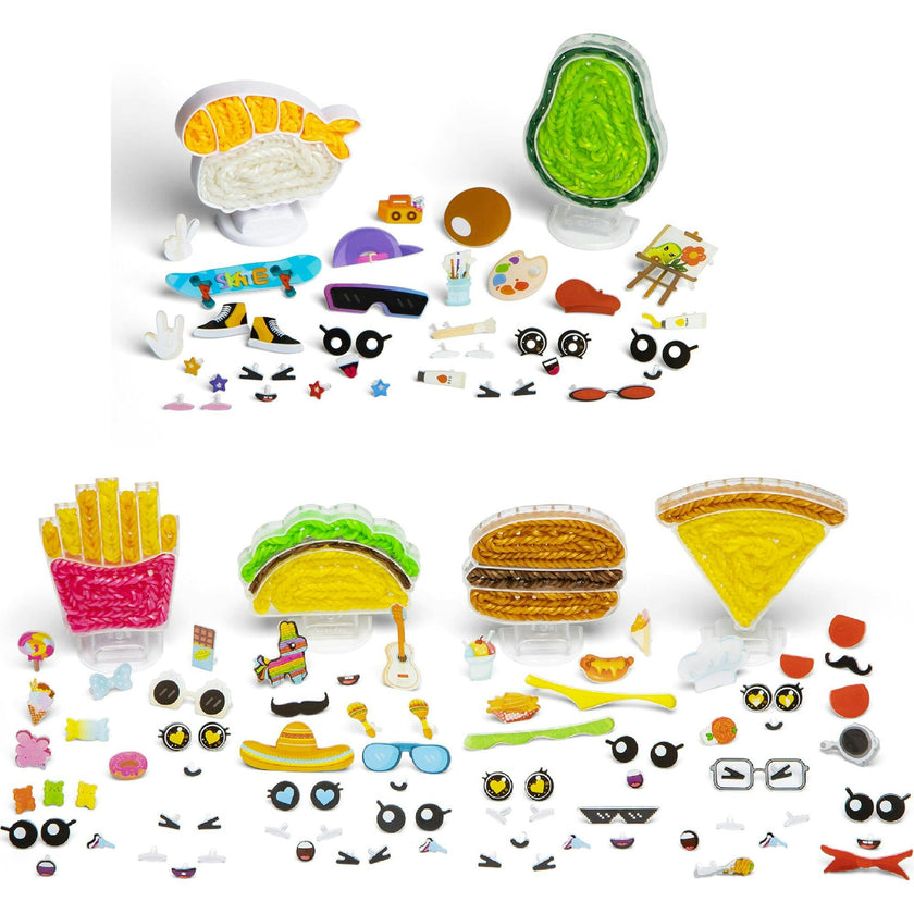 Rainbow Loom: Loomies Food Figurines 2 PK Bundle: 4 Character & 2 Character Kits