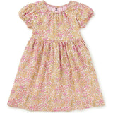Puff Sleeve Empire Dress, Multi