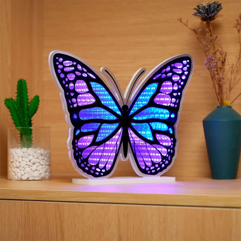 Neon Art Infinity Lights Wall & Desk Sign-Butterfly