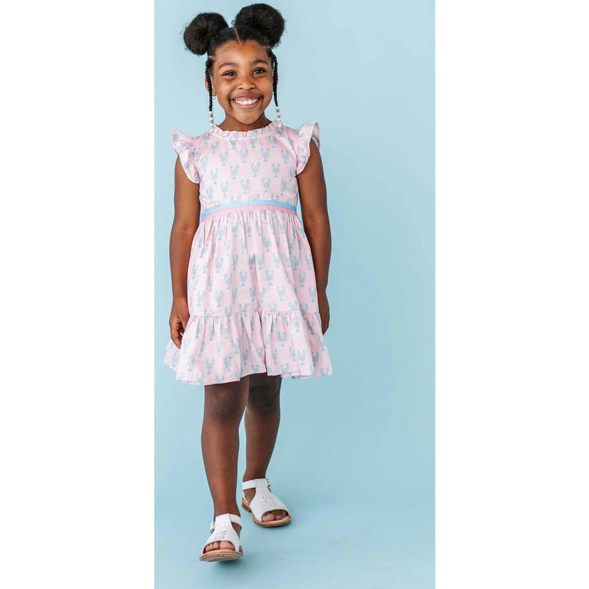 Pastel Pincers Ruffle Dress