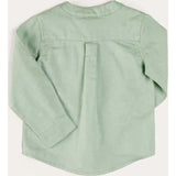 Plain Mao Collar Long Sleeve Shirt in Green (12mths-10yrs)