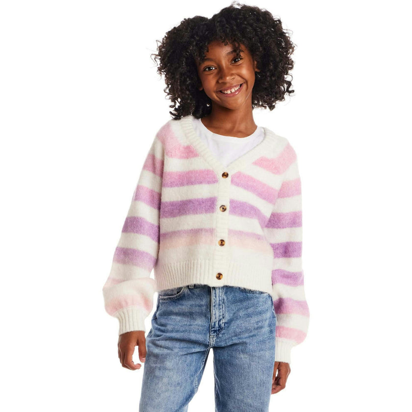 Big Kids Stripe Cardigan