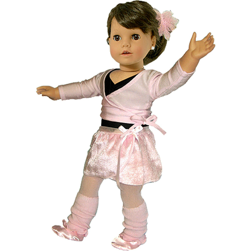 Sophia's 7-Piece Ballet Leotard and Sweater Set for 18" Dolls, Light Pink