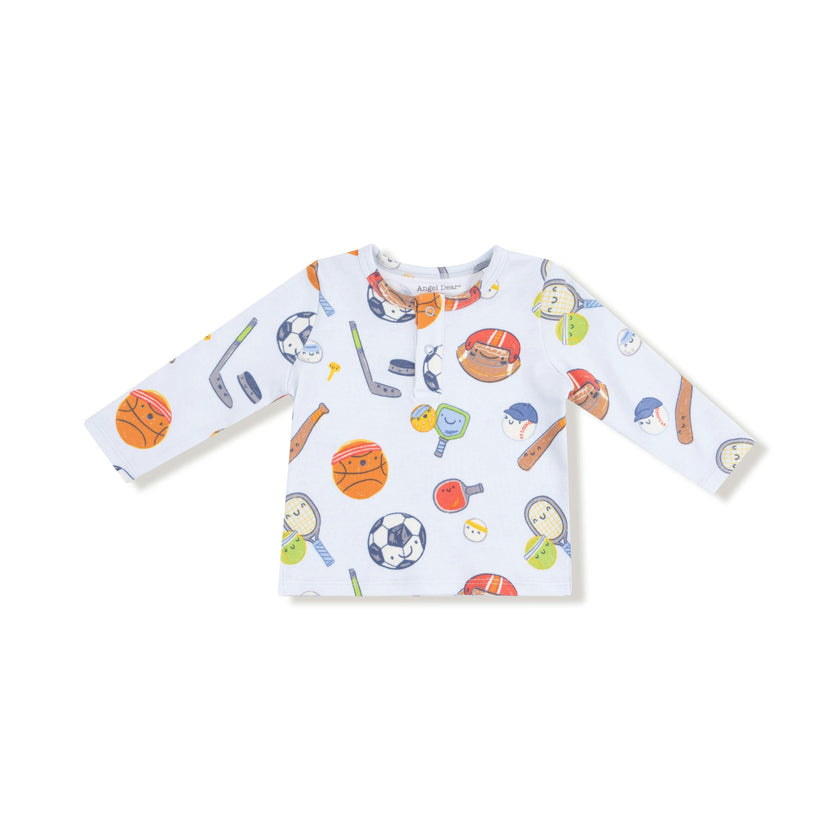 Sports Ball Friends - Long Sleeve Henley