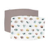 Cotton Muslin Pillowcase 2 Pack - Watercolor Critters