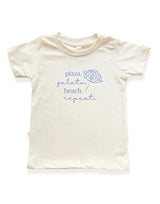 Pizza Gelato Beach Organic Kids T-shirt