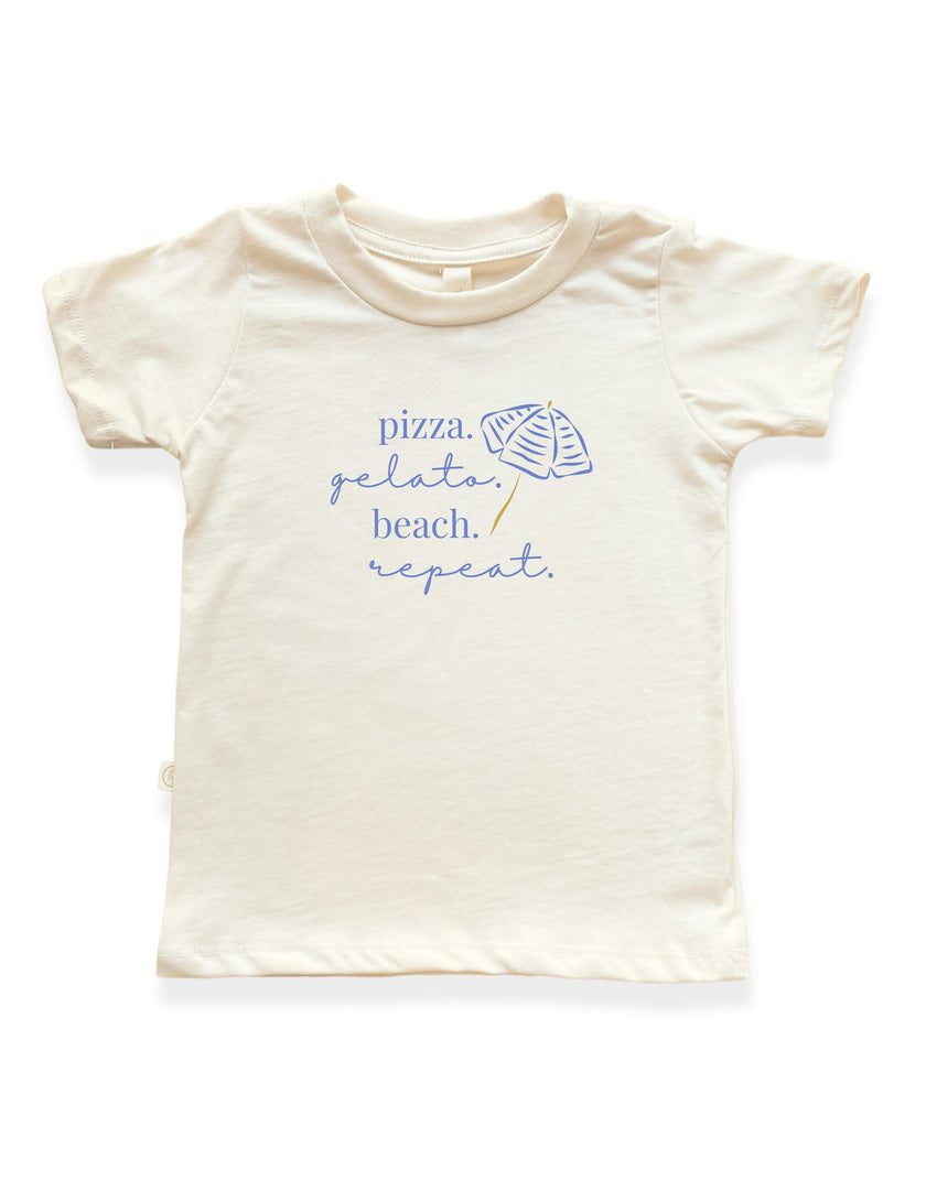 Pizza Gelato Beach Organic Kids T-shirt
