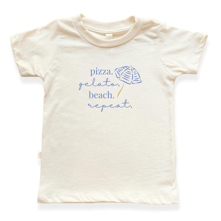 Pizza Gelato Beach Organic Kids T-shirt