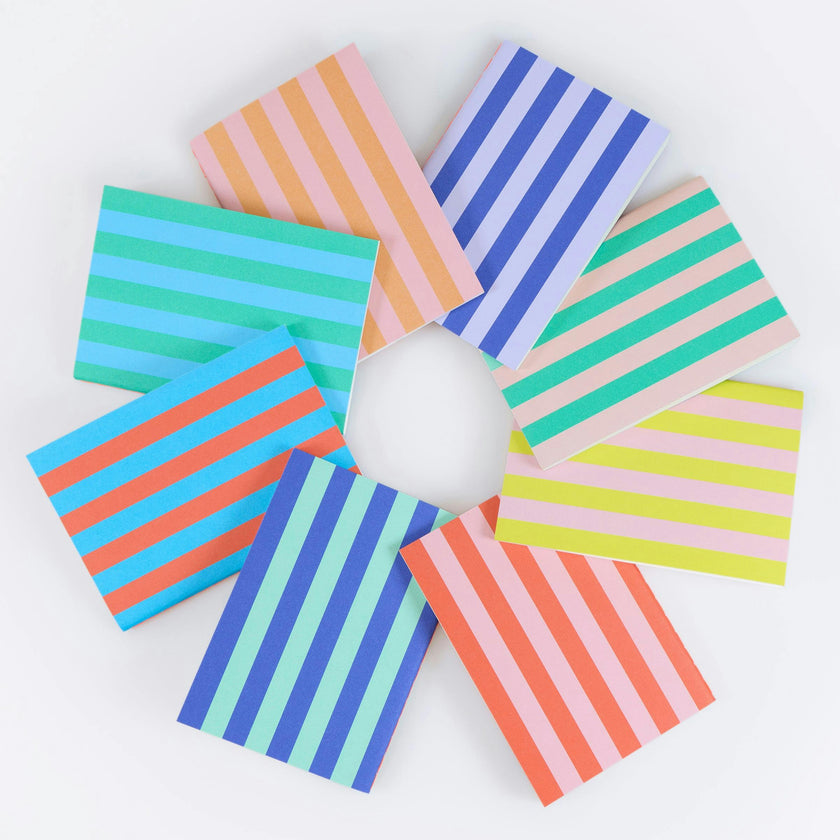 Striped Softcover Boxed Notebooks