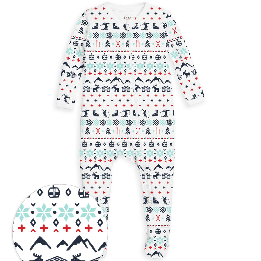 The Organic Zipper Footie [Ski Club]