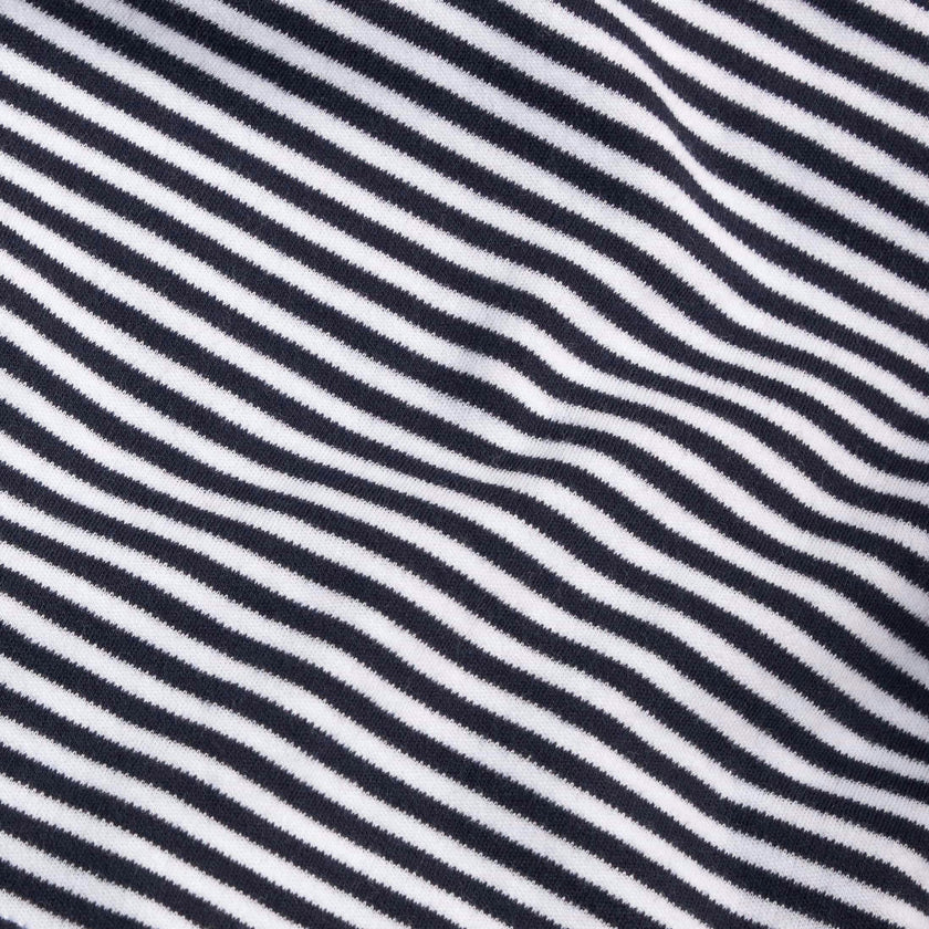 Long Sleeve Polo - Navy Stripe