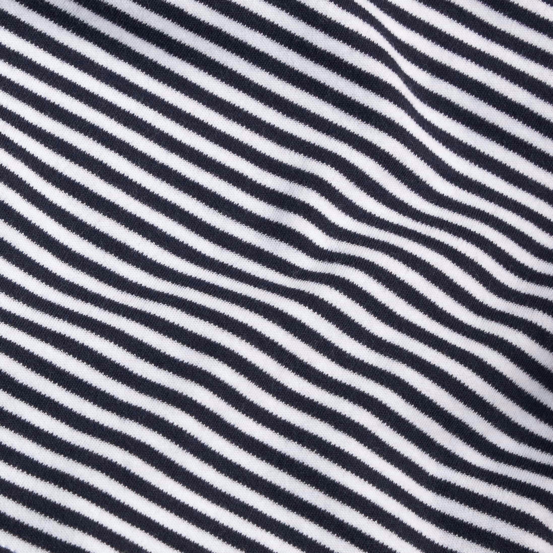 Long Sleeve Polo - Navy Stripe