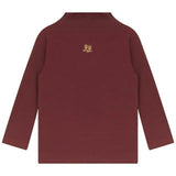 Fine Rib Funnel Neck Top.