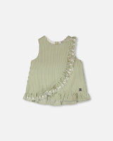 Top With Embroidered Ruffle