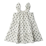 Organic Ruffle Tiered Dress - Poppy