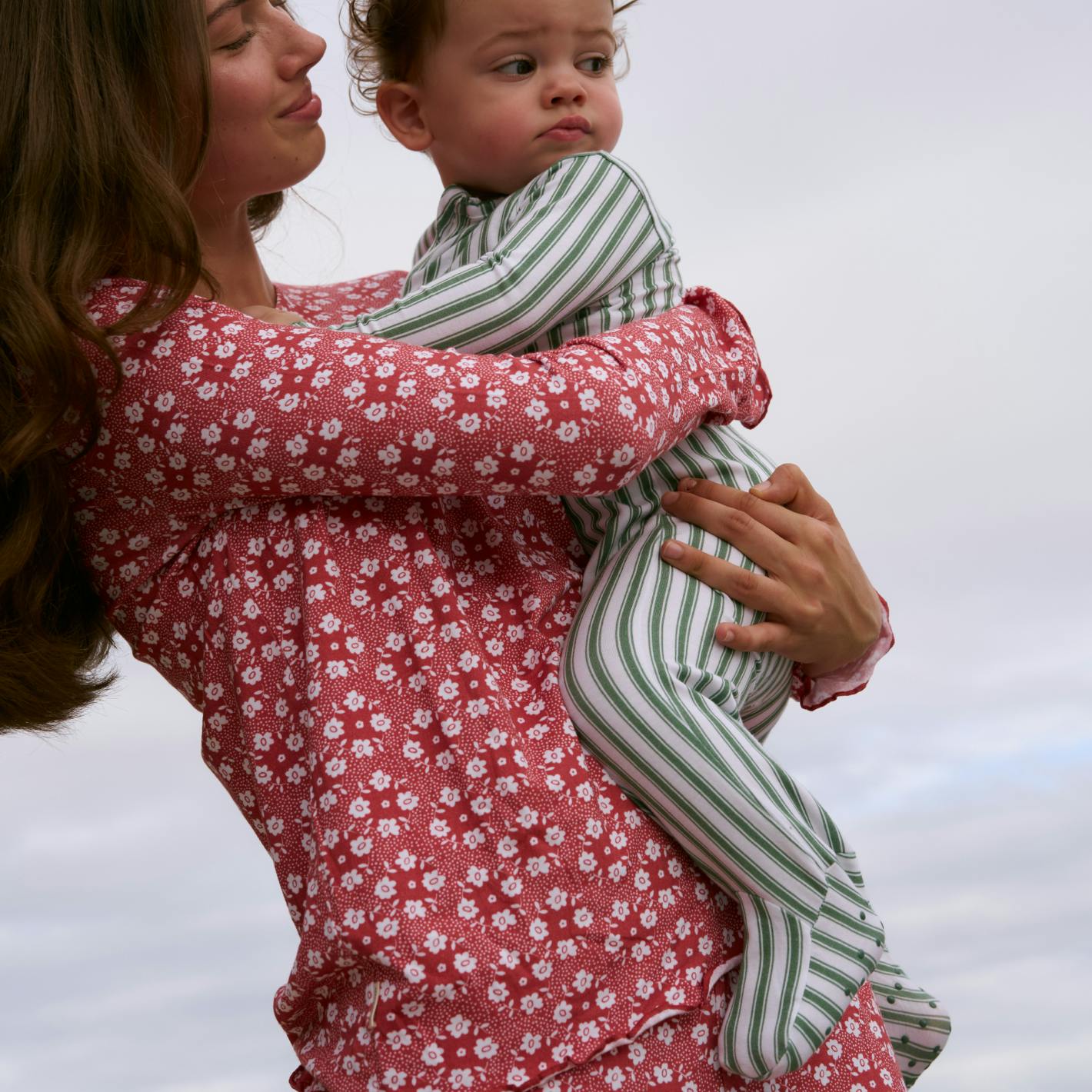 baby boxwood ticking stripe pima footie