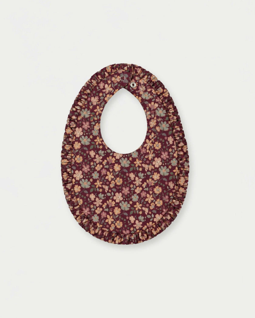 Bib - Garden Flowers Plum