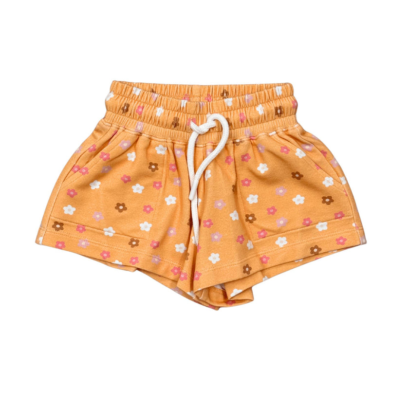 Girls Terry Sweat Shorts in Desert Mist Blooms