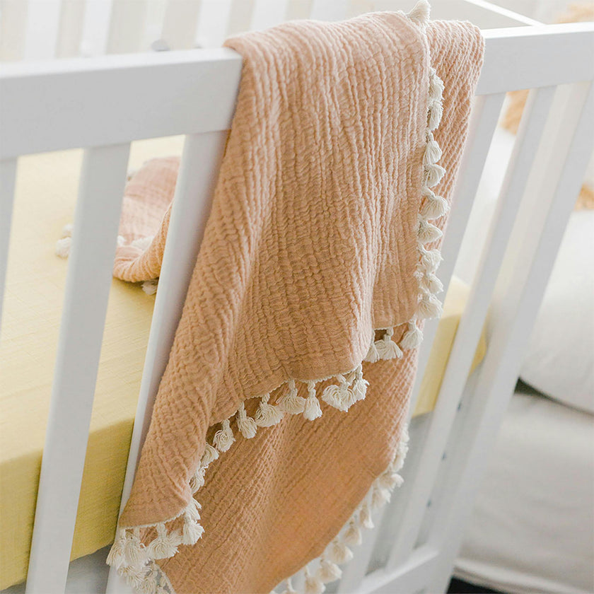 6-Layer Cotton Muslin Baby Blanket (Copper)