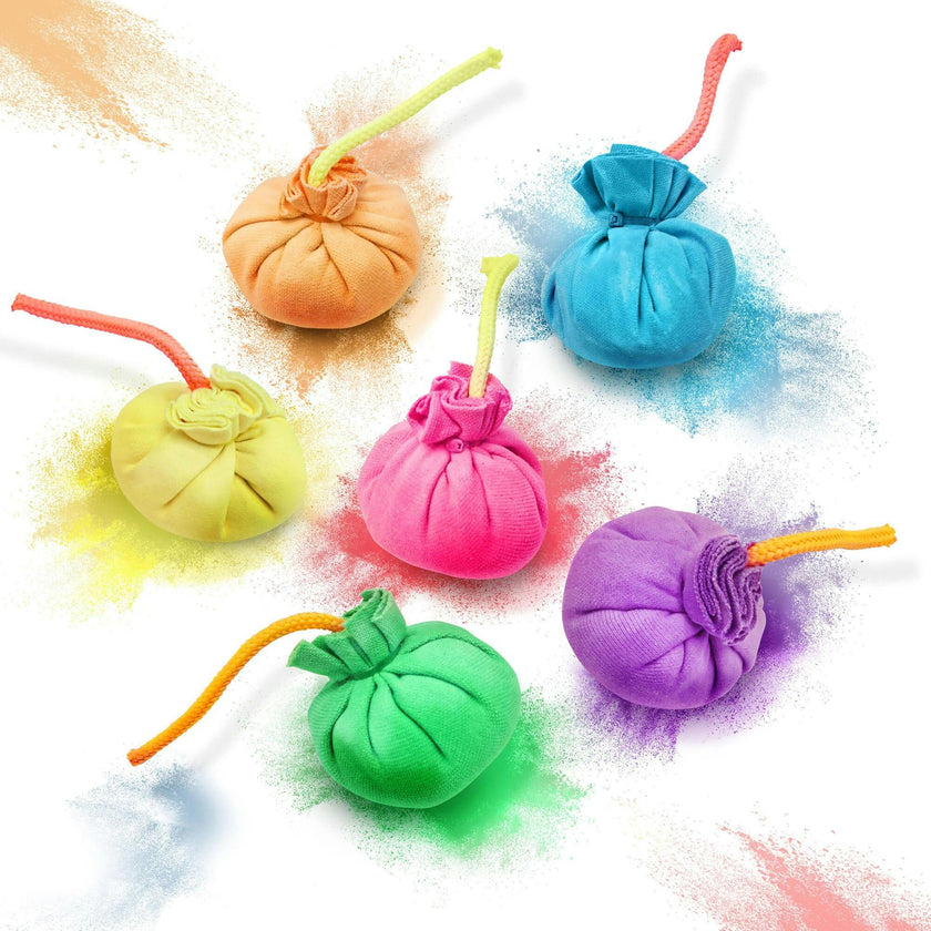 Chalkie Chalk Blast Balls - 6 Pack of Colorful Assorted Balls for Explosive Color Fun
