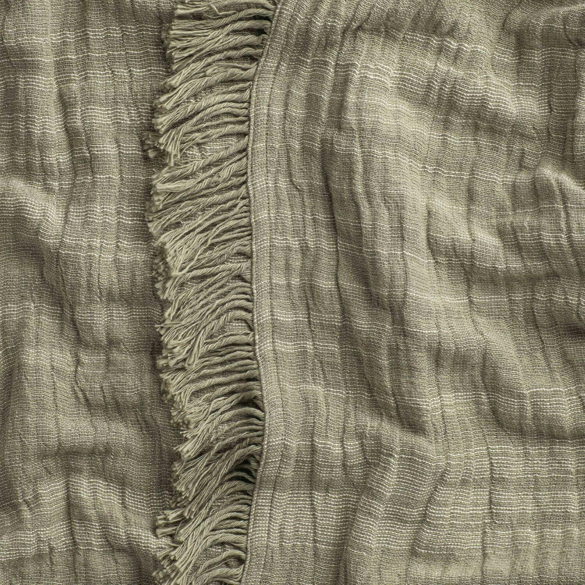 Sage Fringe Bedspread, Green