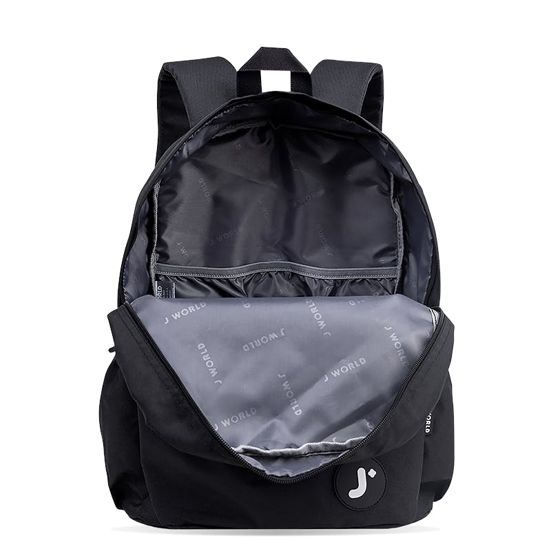 Oz Daypack Backpack with Doodle Large Pencil Case in Black