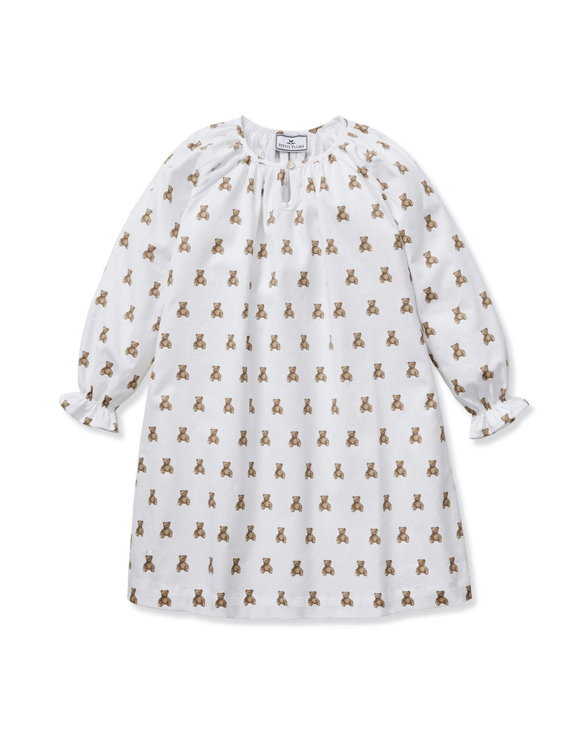 Girl's Twill Delphine Nightgown in Teddy Tales