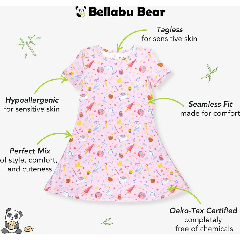Happee Birthdae Harry Bamboo Girls' Short Sleeve Dress