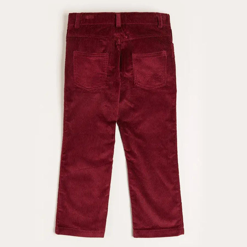 Corduroy Five Pocket Trousers in Burgundy (4-10yrs)