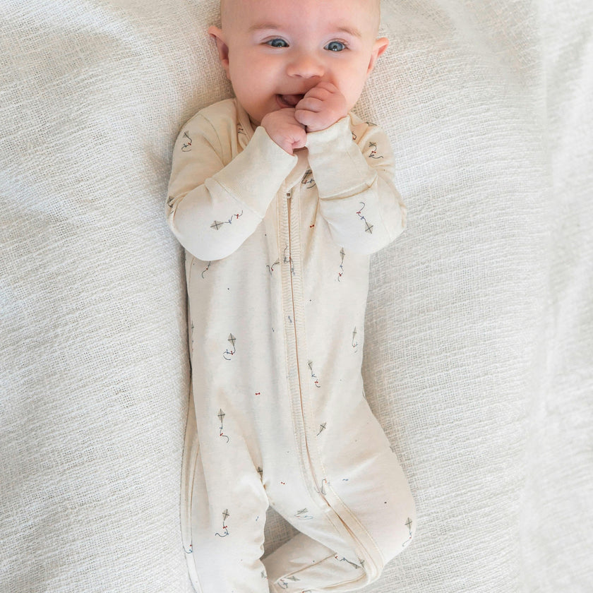 Peyton Zipper Sleeper - Kite / Dune + Barn