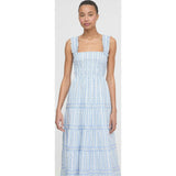 The Kimmy Nap Dress - Blue Petal Stripe