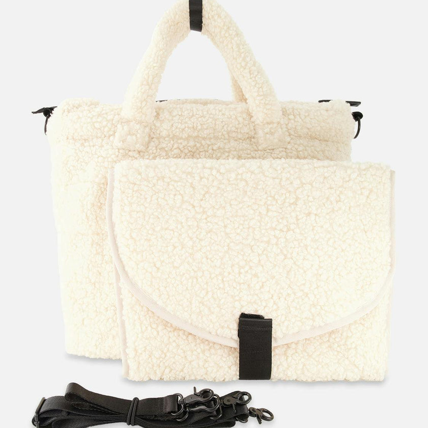 Diaper Bag Off-White With Changing Mat