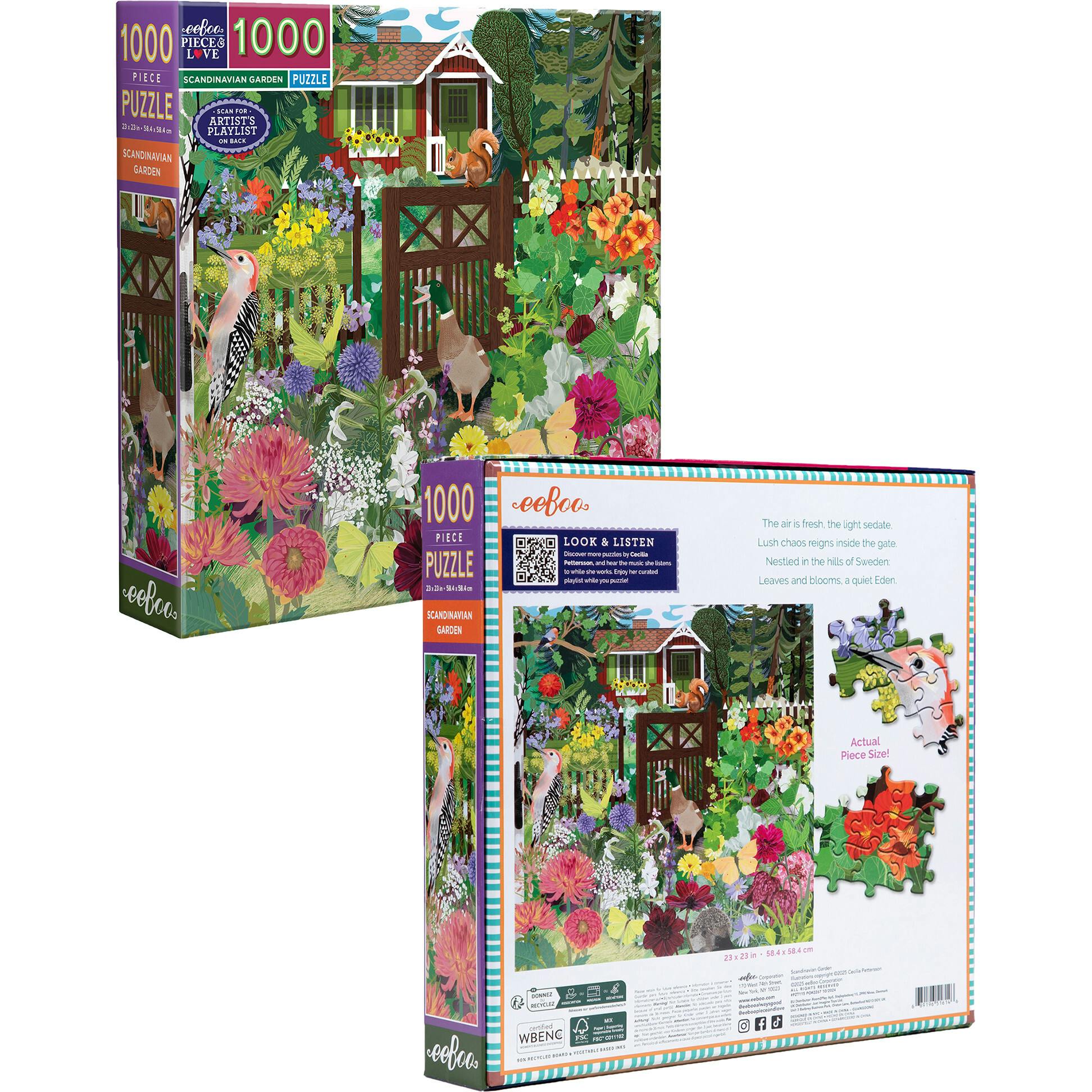 Piece&Love: Scandinavian Garden - 1000 pc Puzzle