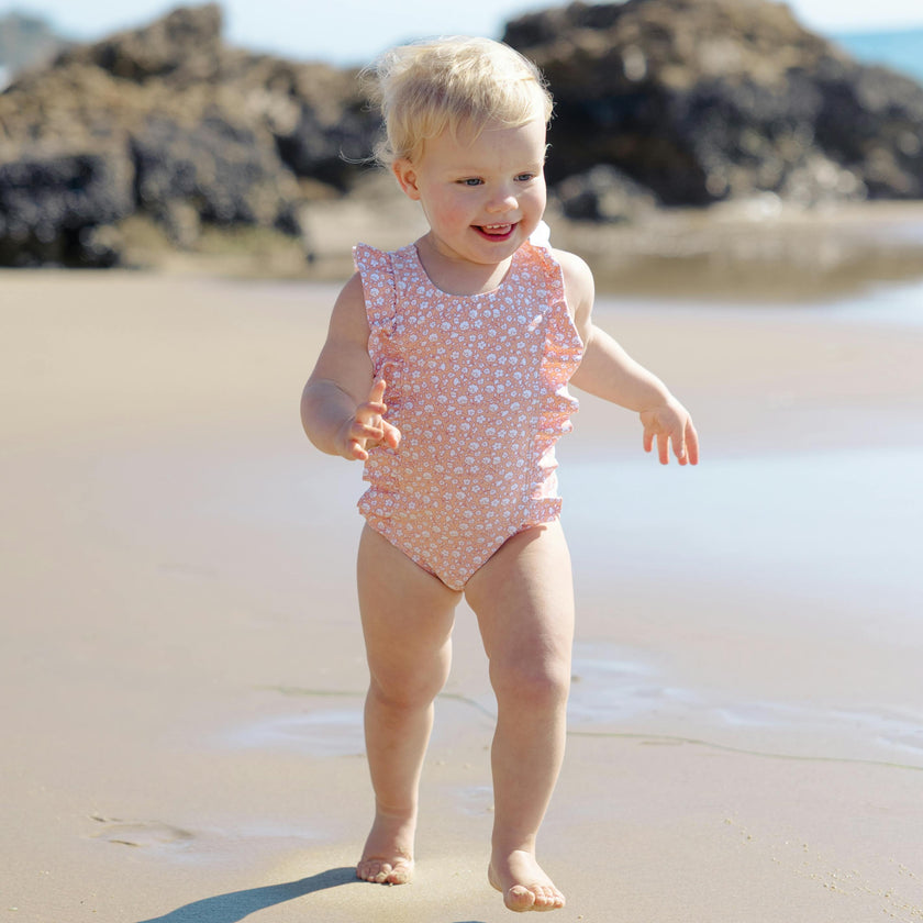 girls melone floral ruffle one piece