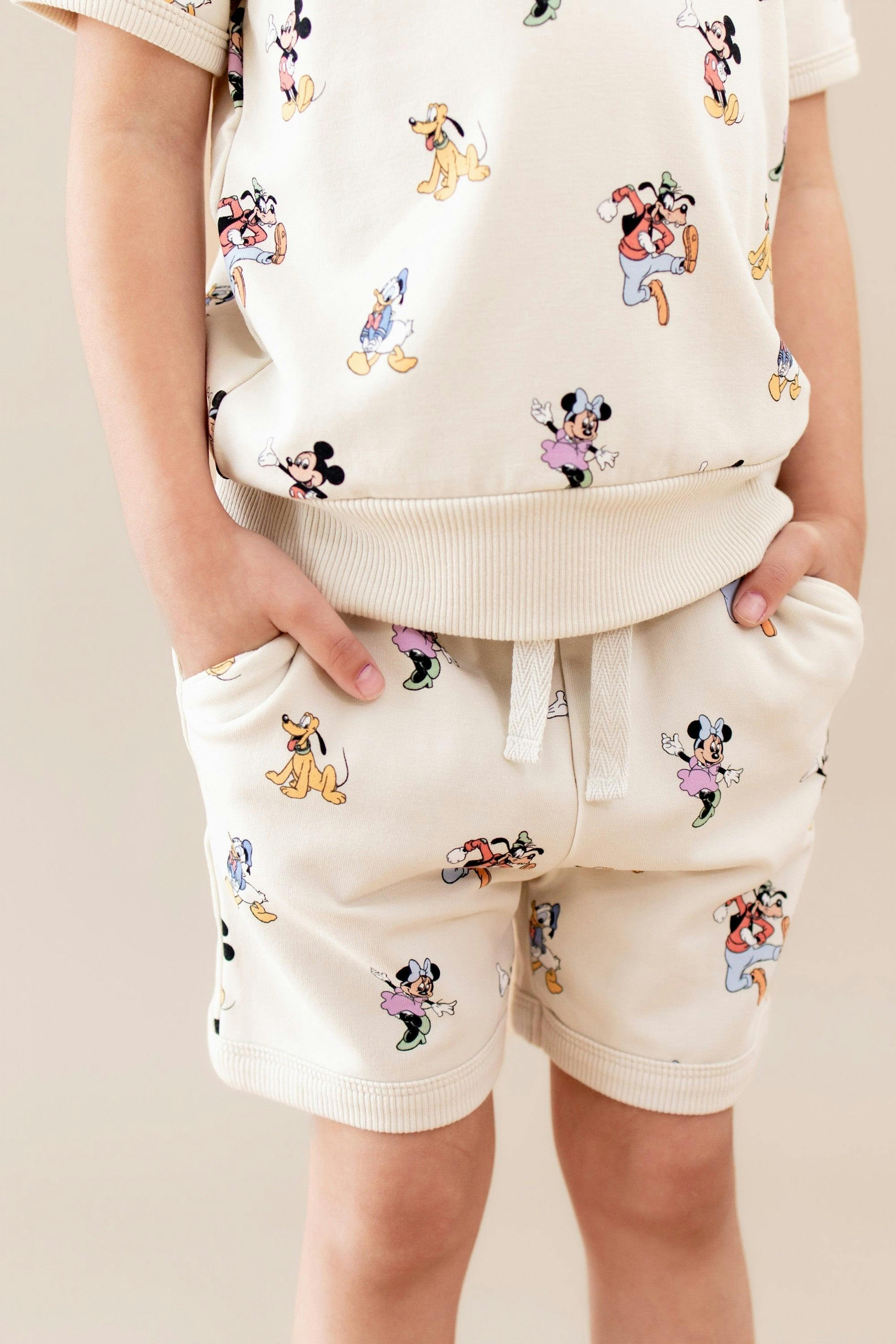 Short Sleeve Jogger Set in Mickey Mouse and Friends