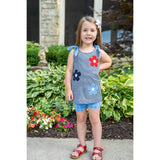 Stripe Knit Short Set With Flowers & Stars