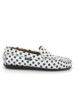Dots Smooth Leather Walkers, White