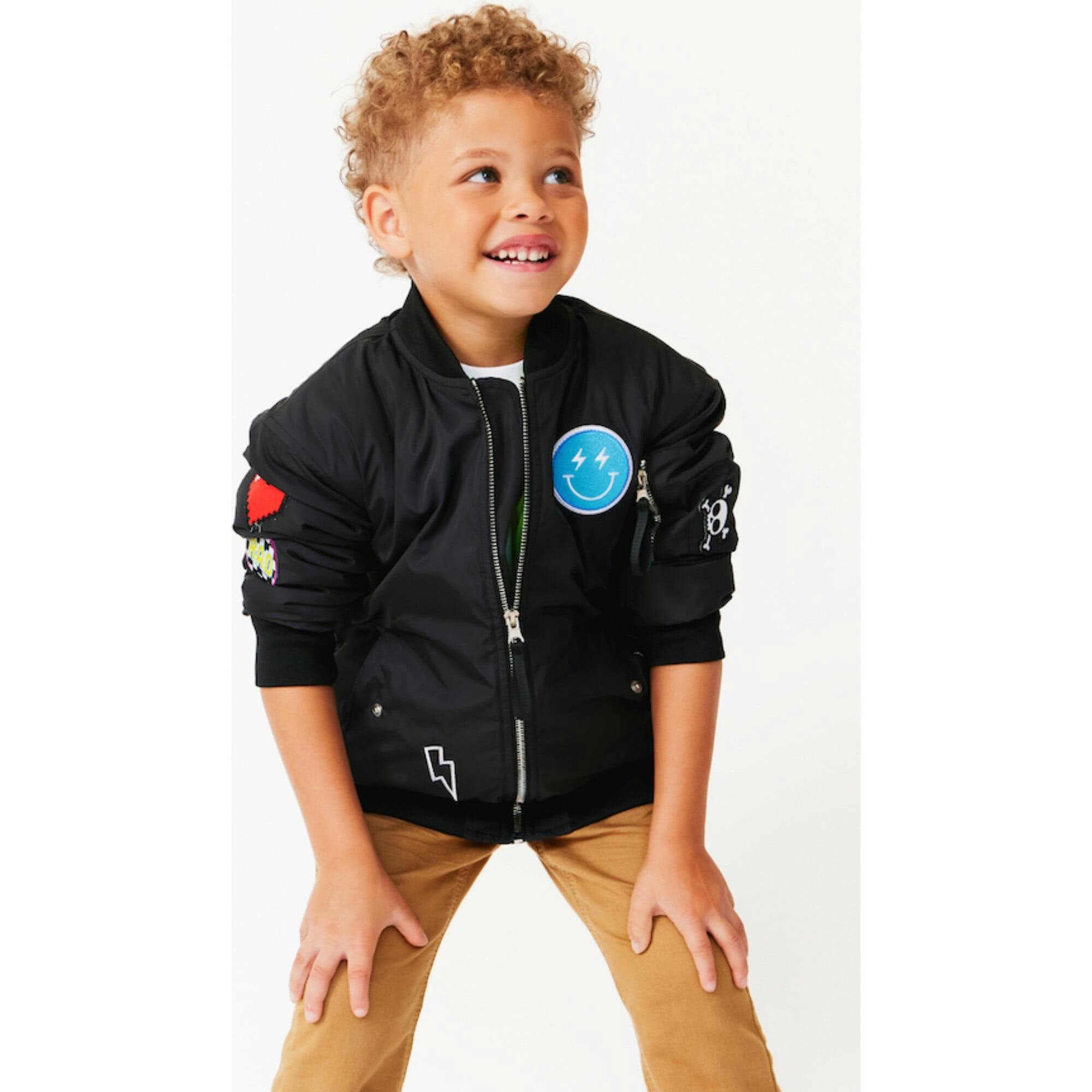 Patched Nylon Bomber Jacket
