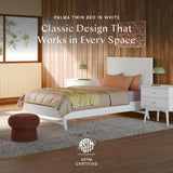 Palma Twin Bed in White