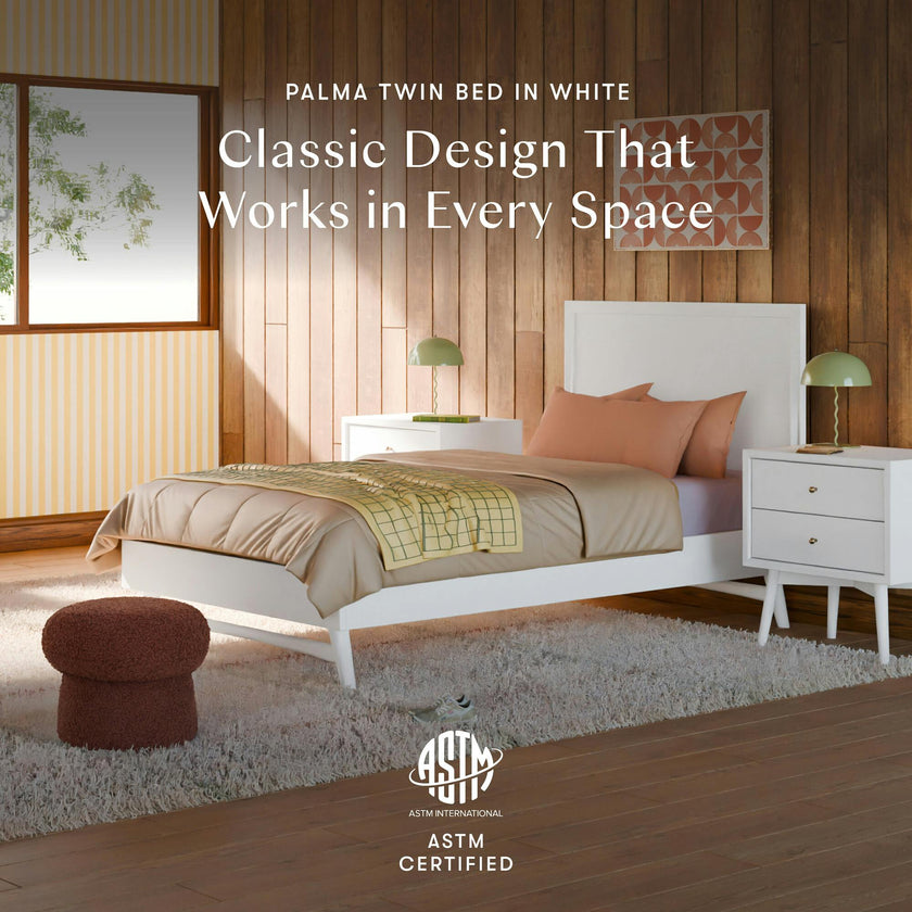 Palma Twin Bed in White