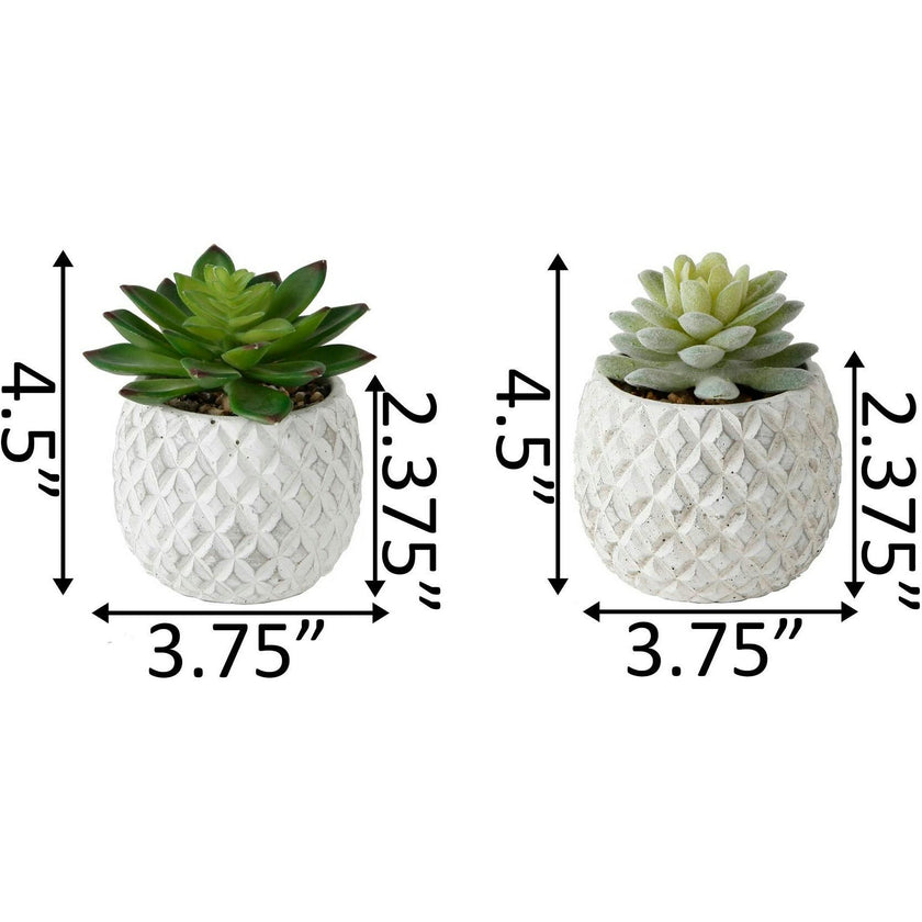 Pineapple Pot Faux Succulents