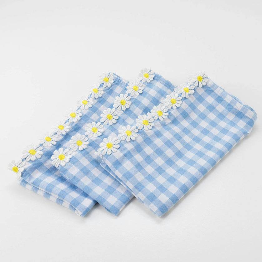 Daisy Gingham Cloth Napkins