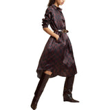 Silk Pintuck Shirt Dress