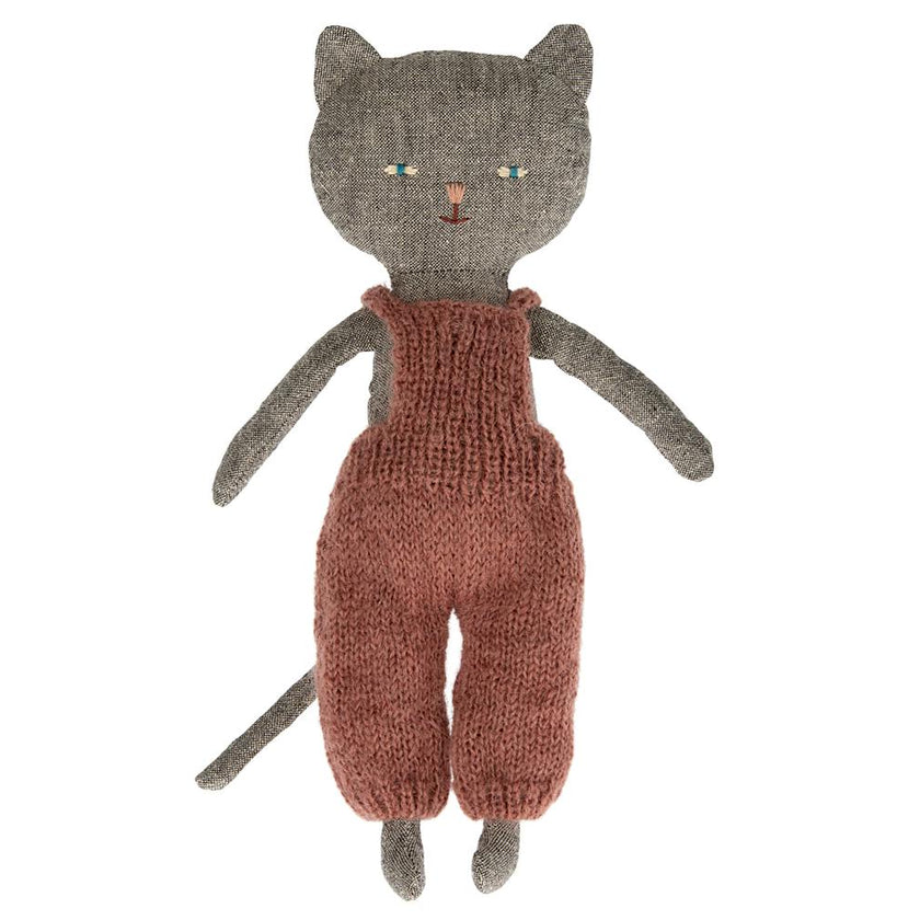 Kitten in Overalls - Grey