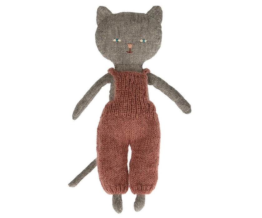 Kitten in Overalls - Grey