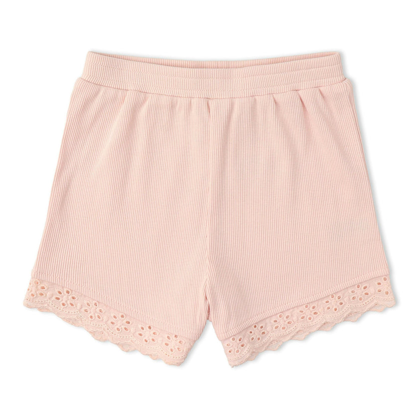 Organic Ruffle Top & Shorts Set - Blush