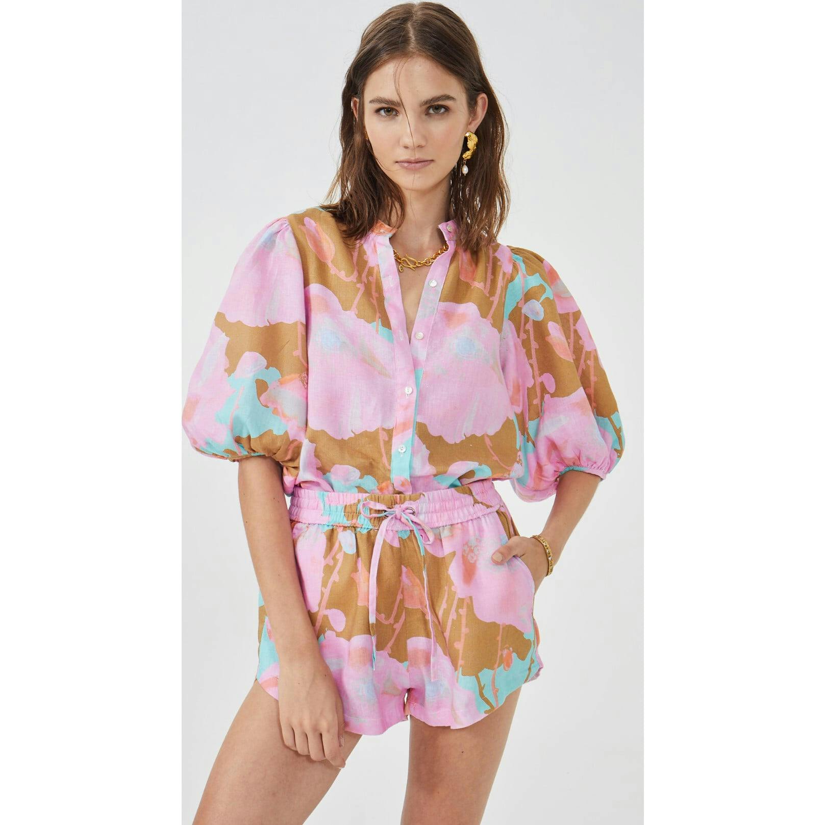 Bubble Linen Shirt - Aquarela