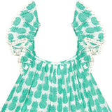 Mini Eva Girl's Dress Pineapple Crush Lagoon, Green